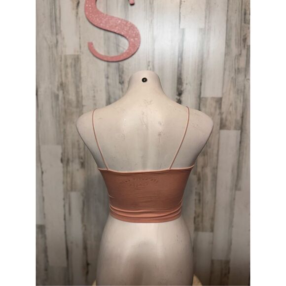 Aeropostale Seriously Soft Bungee Cami Pink Crop Tank Top Women’s Size S - Picture 2 of 7